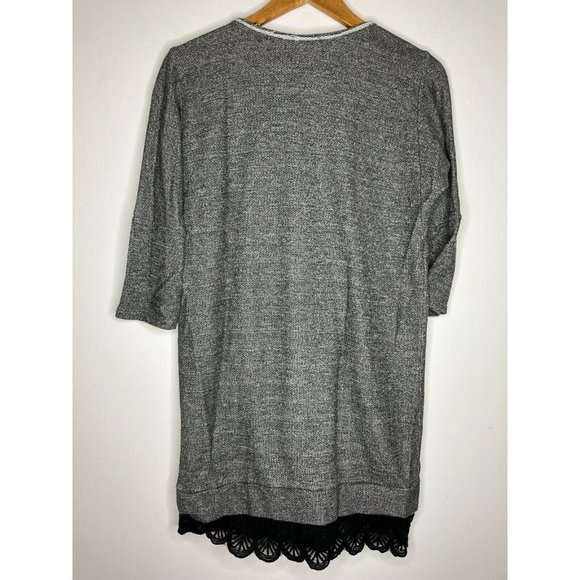 Anthropologie Dolan Women's Small Gray Zippered Pockets Tunic Sweater Dress - Picture 8 of 9
